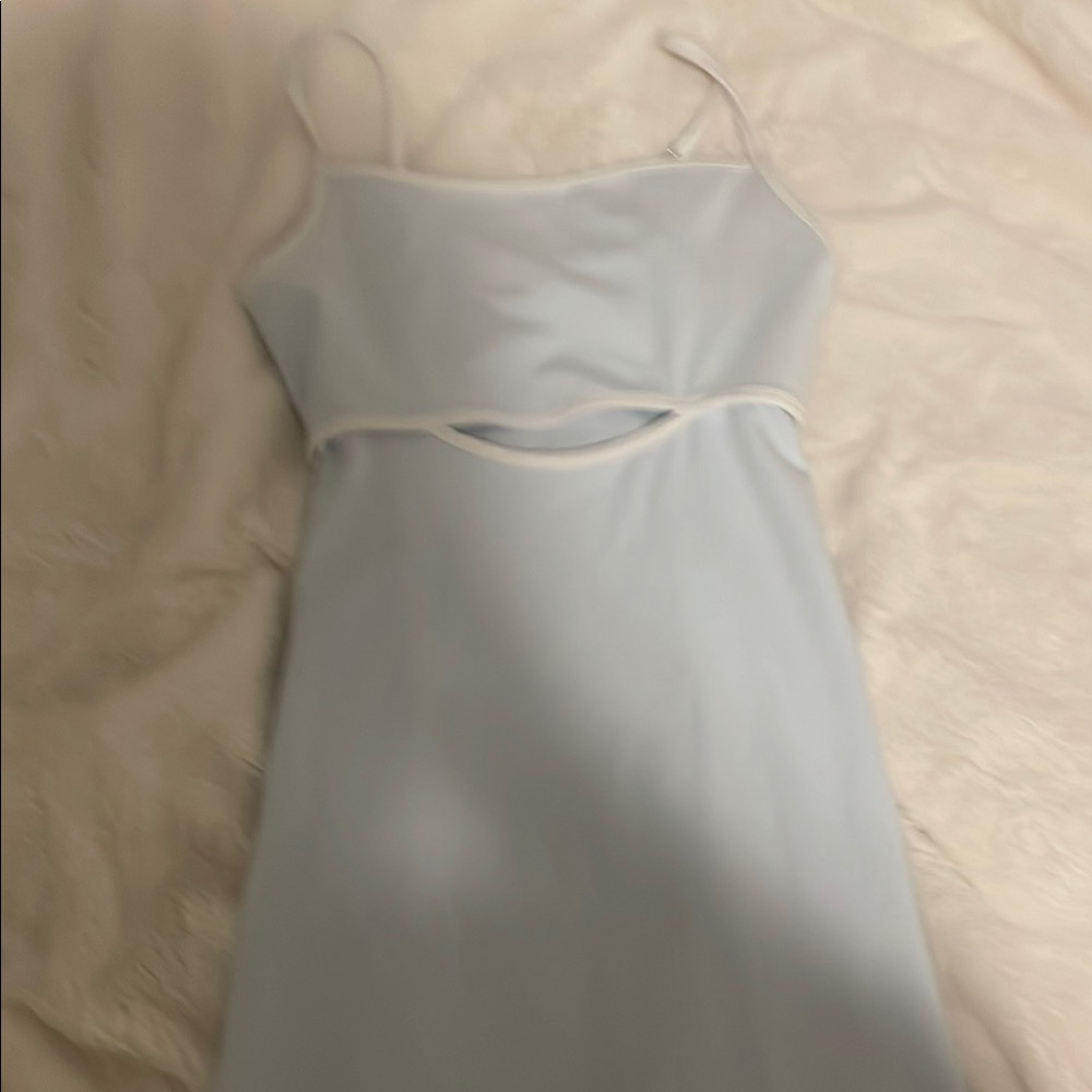 Wild Fable Light Blue Dress with White Trim